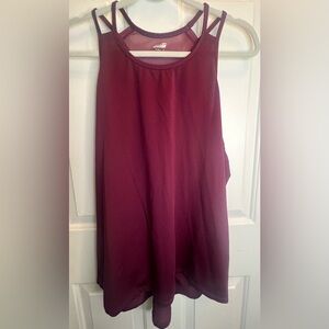 Women's Burgundy Athletic Tank Top